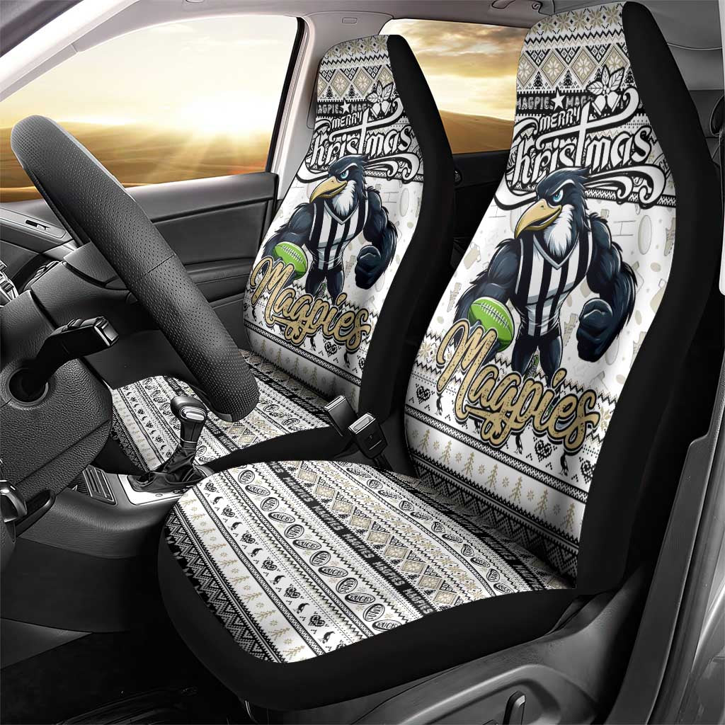 Magpies Football Xmas Car Seat Cover Australia AFL Mascot