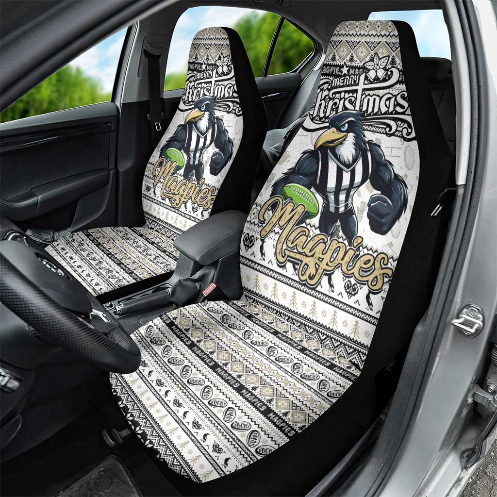 Magpies Football Xmas Car Seat Cover Australia AFL Mascot