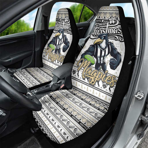 Magpies Football Xmas Car Seat Cover Australia AFL Mascot