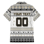 Personalized Magpies Rugby Xmas Family Matching Long Sleeve Bodycon Dress and Hawaiian Shirt Australia AFL Mascot