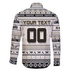 Personalized Magpies Rugby Xmas Family Matching Off The Shoulder Long Sleeve Dress and Hawaiian Shirt Australia AFL Mascot