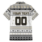 Personalized Magpies Rugby Xmas Family Matching Short Sleeve Bodycon Dress and Hawaiian Shirt Australia AFL Mascot