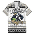 Personalized Magpies Rugby Xmas Family Matching Summer Maxi Dress and Hawaiian Shirt Australia AFL Mascot