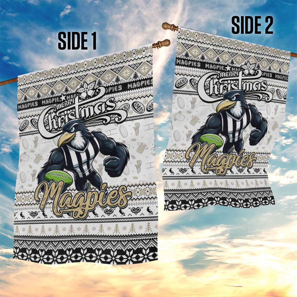 Magpies Football Xmas Garden Flag Australia AFL Mascot