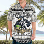 Personalized Magpies Rugby Xmas Hawaiian Shirt Australia AFL Mascot
