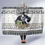 Magpies Football Xmas Hooded Blanket Australia AFL Mascot