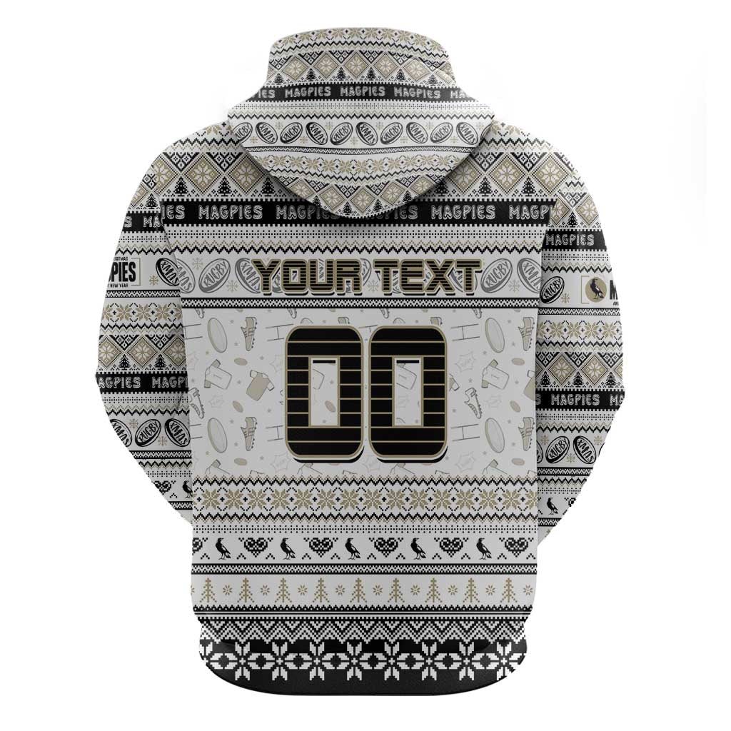 Personalized Magpies Rugby Xmas Hoodie Australia AFL Mascot