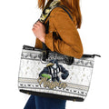 Magpies Football Xmas Leather Tote Bag Australia AFL Mascot