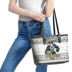 Magpies Football Xmas Leather Tote Bag Australia AFL Mascot