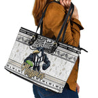 Magpies Football Xmas Leather Tote Bag Australia AFL Mascot