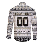 Personalized Magpies Rugby Xmas Long Sleeve Button Shirt Australia AFL Mascot