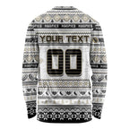 Personalized Magpies Rugby Xmas Long Sleeve Shirt Australia AFL Mascot