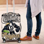 Magpies Football Xmas Luggage Cover Australia AFL Mascot
