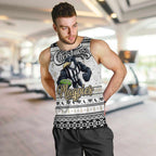 Personalized Magpies Rugby Xmas Men Tank Top Australia AFL Mascot
