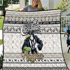 Magpies Football Xmas Quilt Australia AFL Mascot