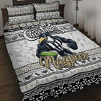 Magpies Football Xmas Quilt Bed Set Australia AFL Mascot