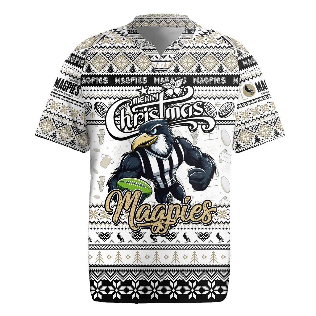 Personalized Magpies Rugby Xmas Rugby Jersey Australia AFL Mascot
