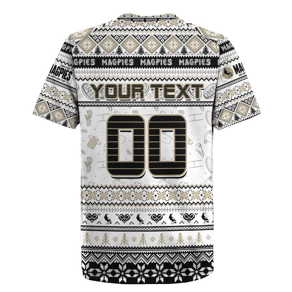 Personalized Magpies Rugby Xmas Rugby Jersey Australia AFL Mascot