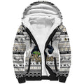 Personalized Magpies Rugby Xmas Sherpa Hoodie Australia AFL Mascot