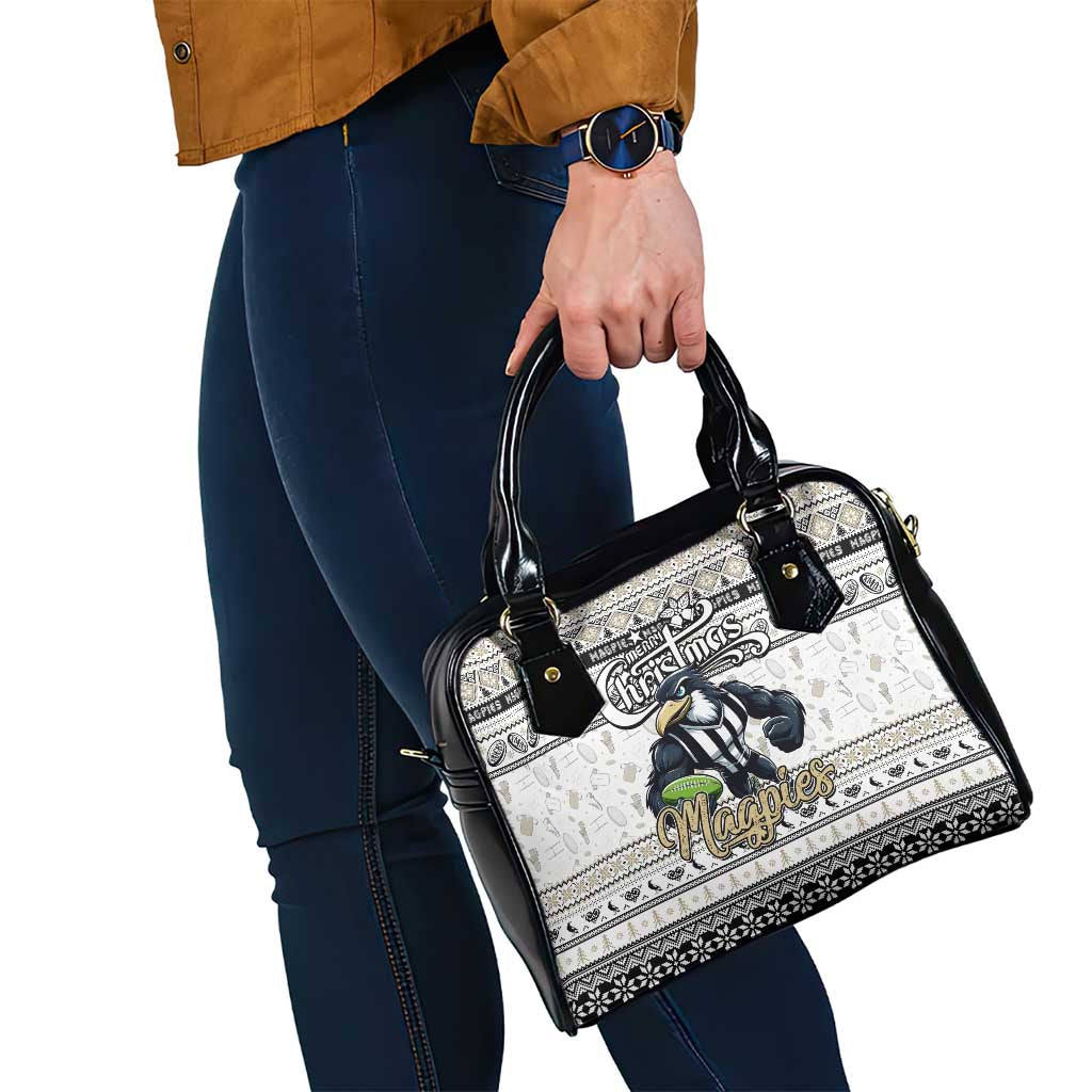 Magpies Football Xmas Shoulder Handbag Australia AFL Mascot