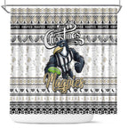 Magpies Football Xmas Shower Curtain Australia AFL Mascot