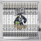 Magpies Football Xmas Shower Curtain Australia AFL Mascot