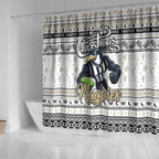 Magpies Football Xmas Shower Curtain Australia AFL Mascot