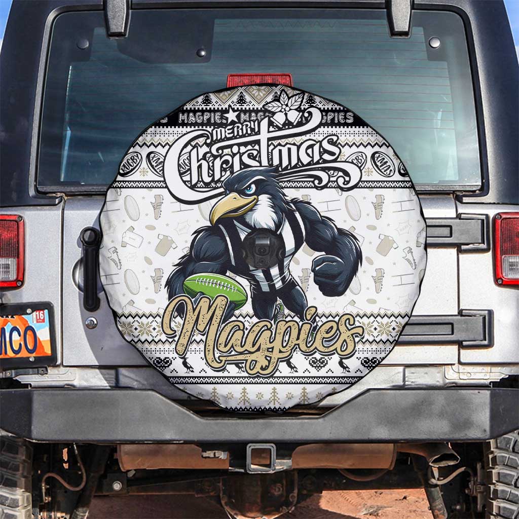 Magpies Football Xmas Spare Tire Cover Australia AFL Mascot
