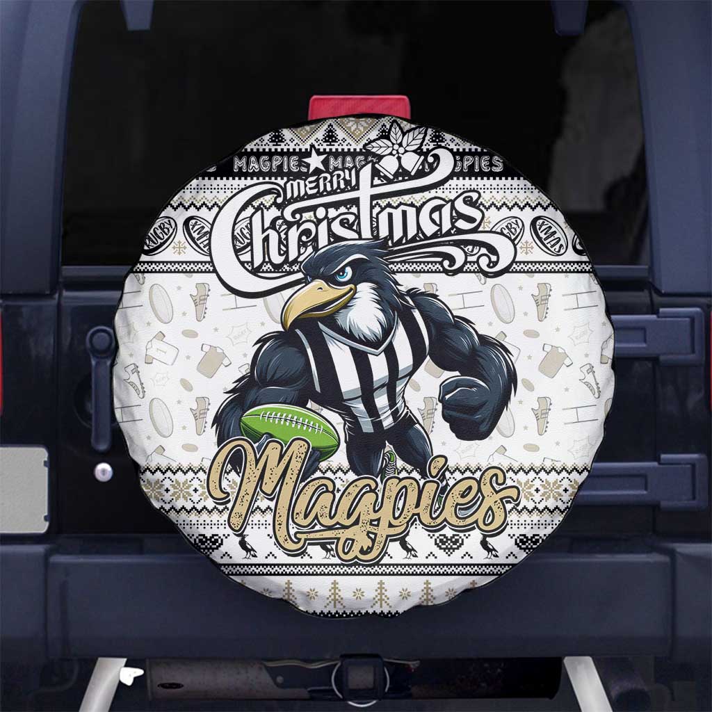 Magpies Football Xmas Spare Tire Cover Australia AFL Mascot