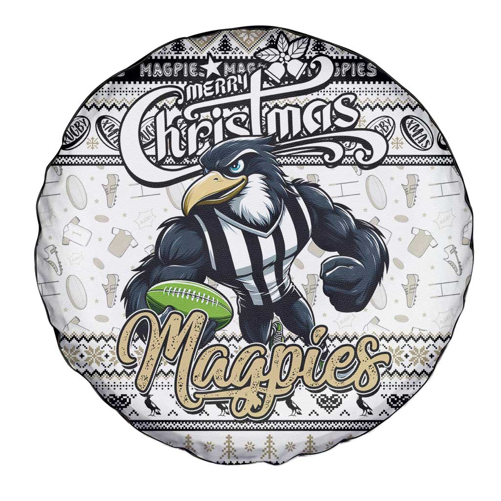 Magpies Football Xmas Spare Tire Cover Australia AFL Mascot