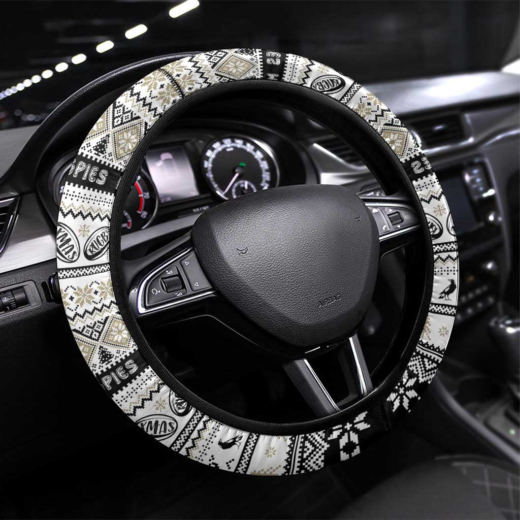 Magpies Football Xmas Steering Wheel Cover Australia AFL Mascot