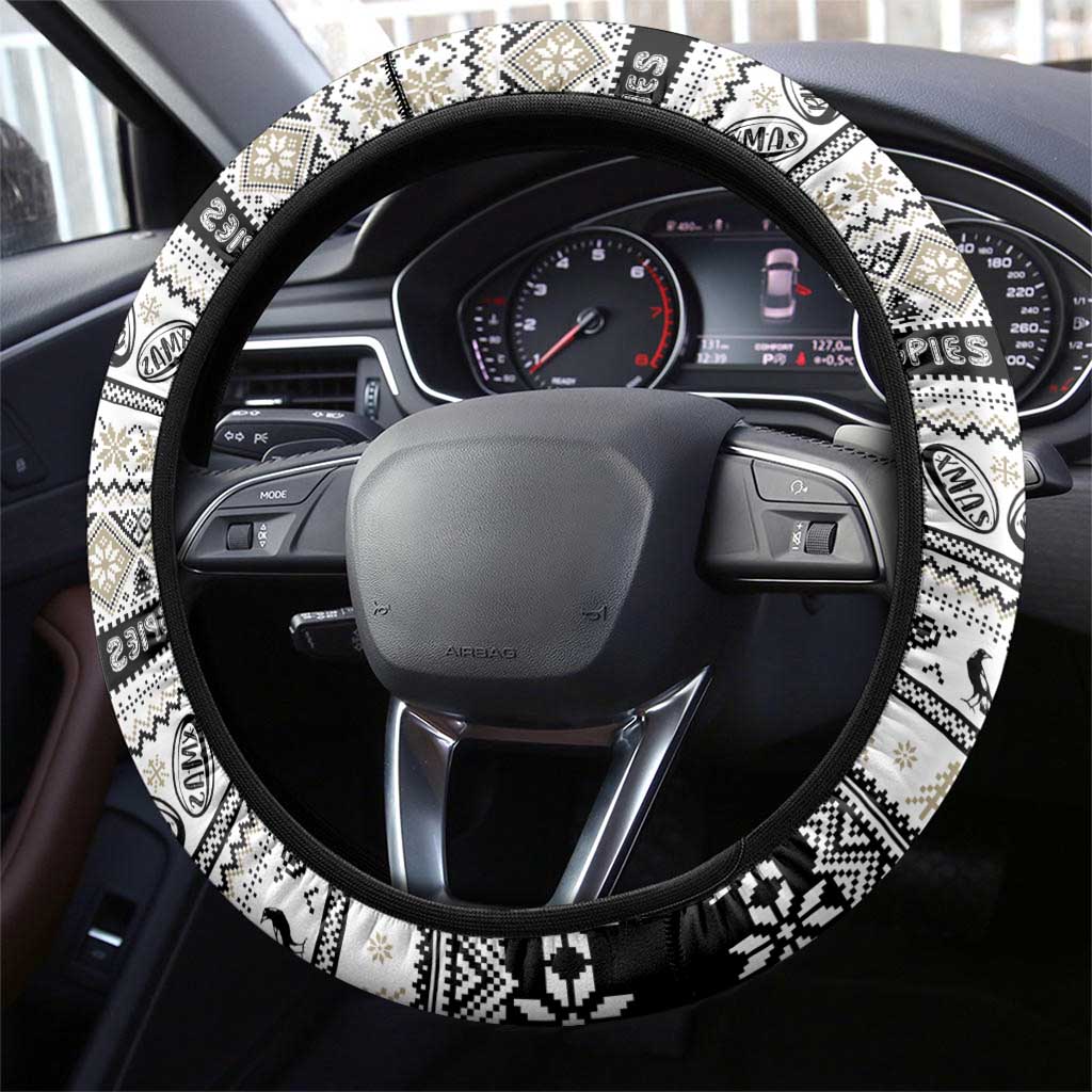 Magpies Football Xmas Steering Wheel Cover Australia AFL Mascot