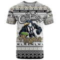 Personalized Magpies Rugby Xmas T Shirt Australia AFL Mascot