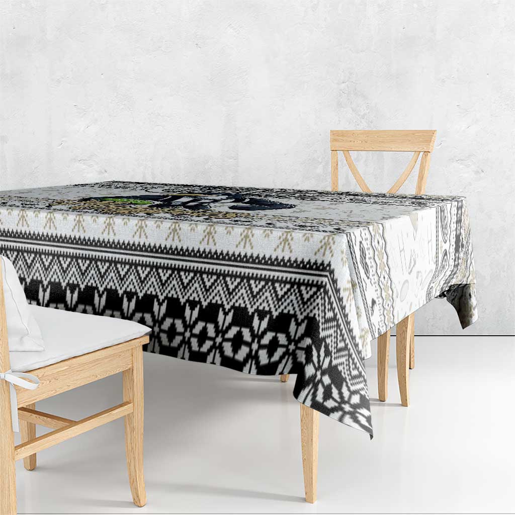 Magpies Football Xmas Tablecloth Australia AFL Mascot
