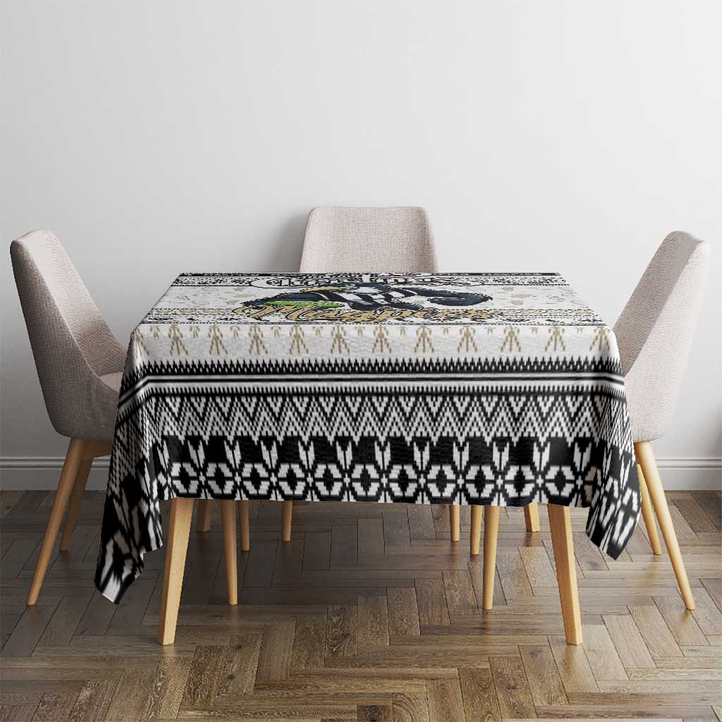 Magpies Football Xmas Tablecloth Australia AFL Mascot
