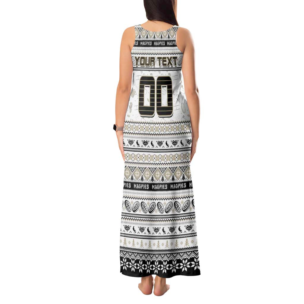 Personalized Magpies Rugby Xmas Tank Maxi Dress Australia AFL Mascot