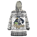 Personalized Magpies Rugby Xmas Wearable Blanket Hoodie Australia AFL Mascot