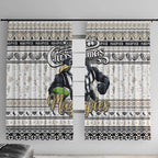 Magpies Football Xmas Window Curtain Australia AFL Mascot
