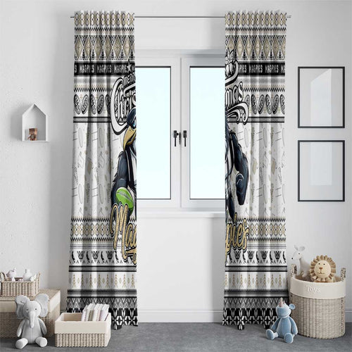 Magpies Football Xmas Window Curtain Australia AFL Mascot