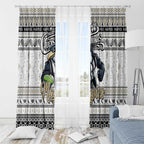 Magpies Football Xmas Window Curtain Australia AFL Mascot