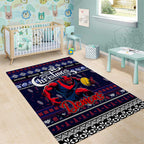 Demons Football Xmas Area Rug Australia AFL Mascot