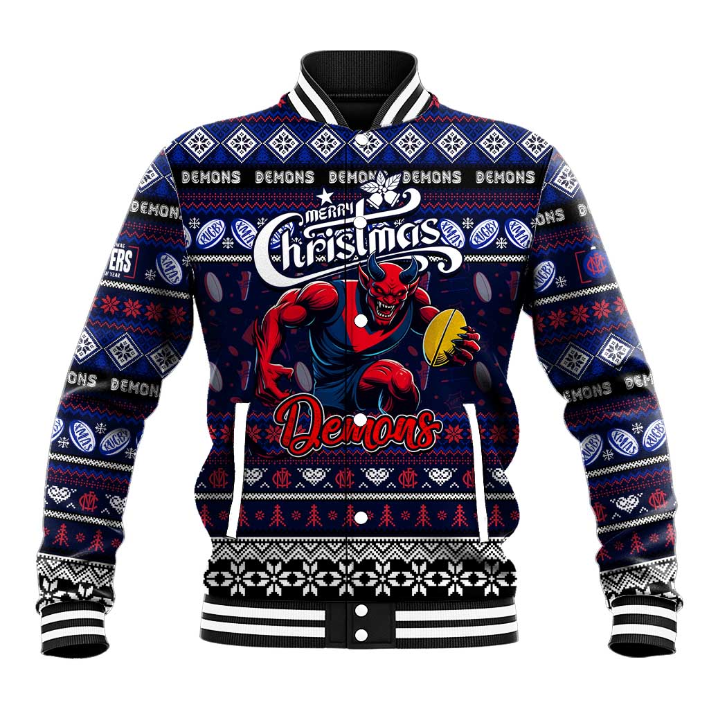 Personalized Demons Rugby Xmas Baseball Jacket Australia AFL Mascot
