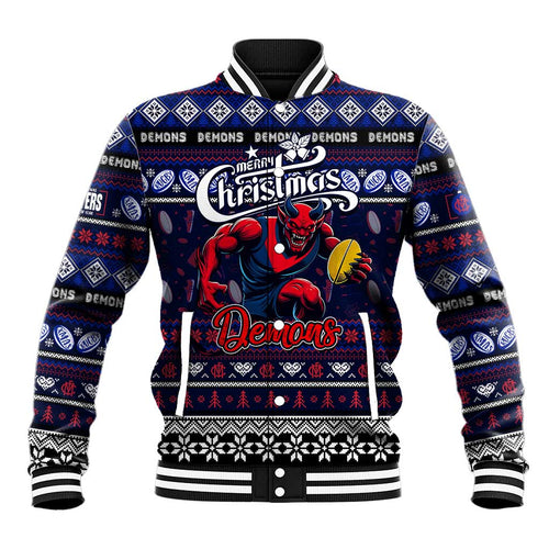 Personalized Demons Rugby Xmas Baseball Jacket Australia AFL Mascot