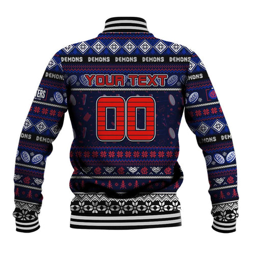 Personalized Demons Rugby Xmas Baseball Jacket Australia AFL Mascot