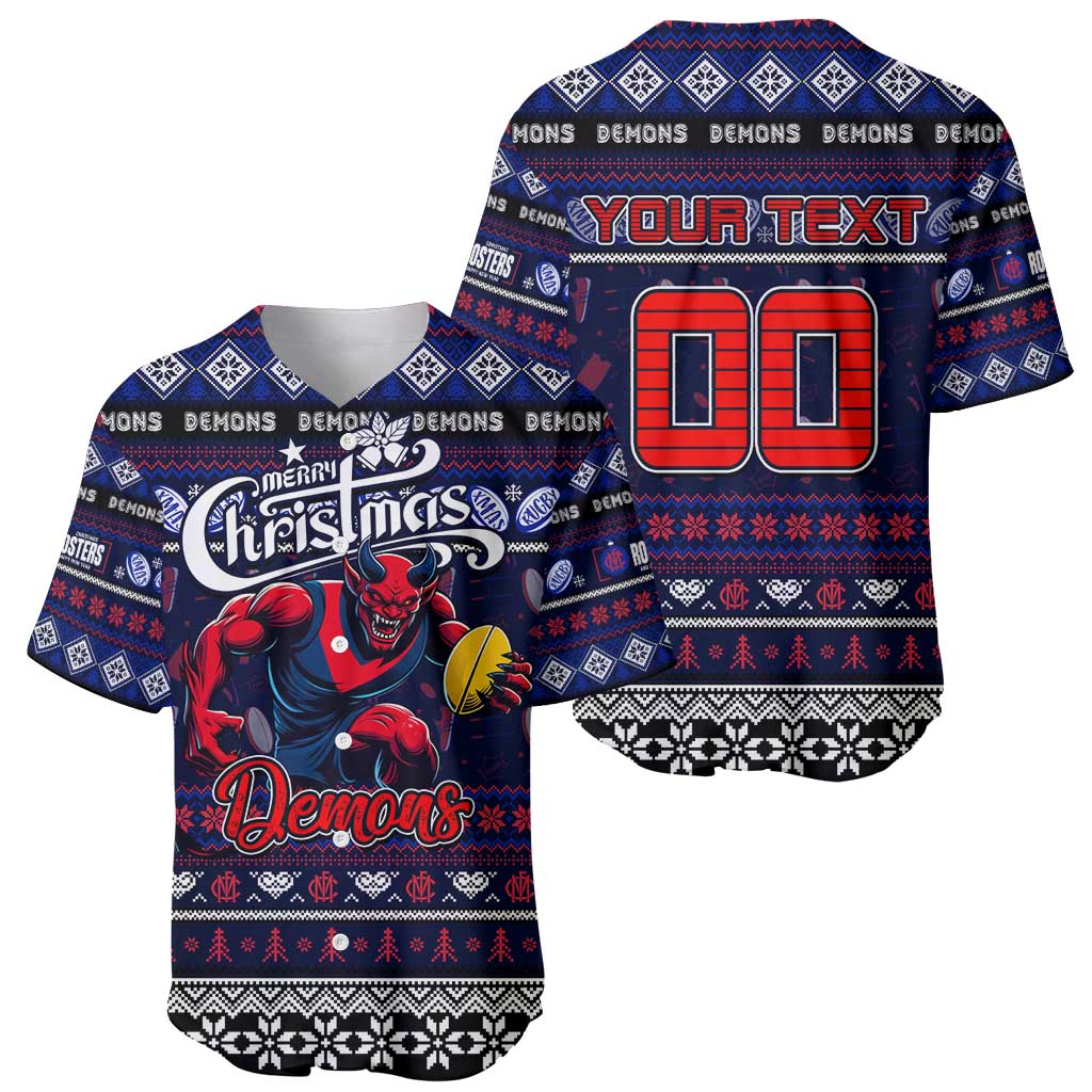 Personalized Demons Rugby Xmas Baseball Jersey Australia AFL Mascot