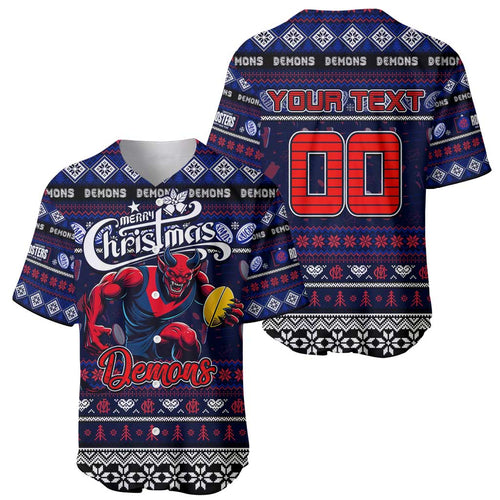 Personalized Demons Rugby Xmas Baseball Jersey Australia AFL Mascot
