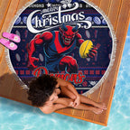 Demons Football Xmas Beach Blanket Australia AFL Mascot