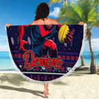 Demons Football Xmas Beach Blanket Australia AFL Mascot