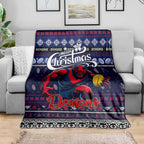 Demons Football Xmas Blanket Australia AFL Mascot