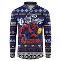 Personalized Demons Rugby Xmas Button Sweatshirt Australia AFL Mascot